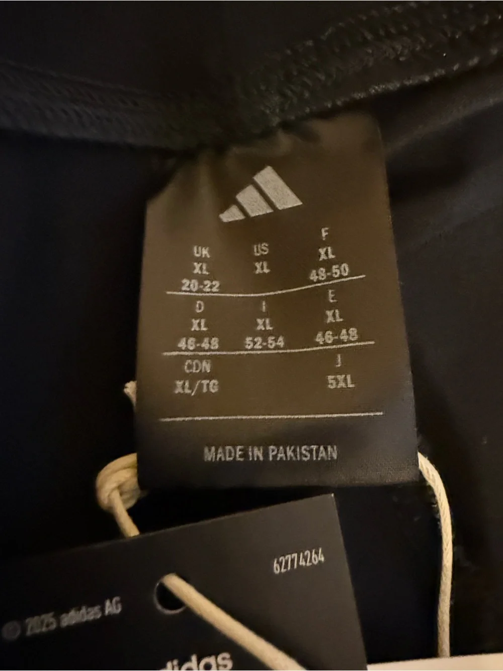 Black Adidas 4 striped cotton leggings Track Pants with White Stripes - Picture 5 of 7